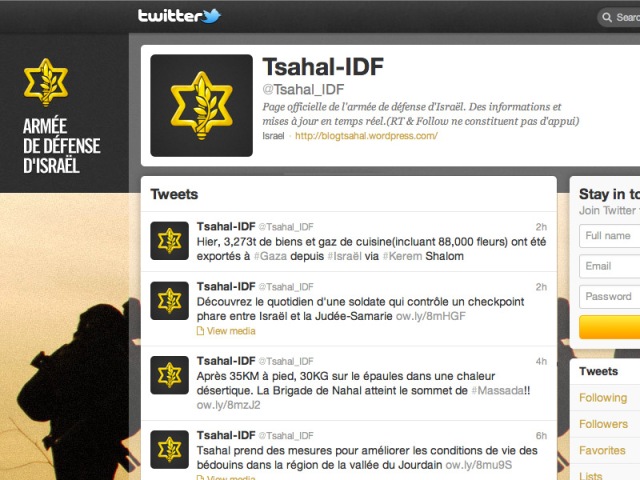 The Official Twitter Account of the Israel Defense Forces in French, IDF, army, military