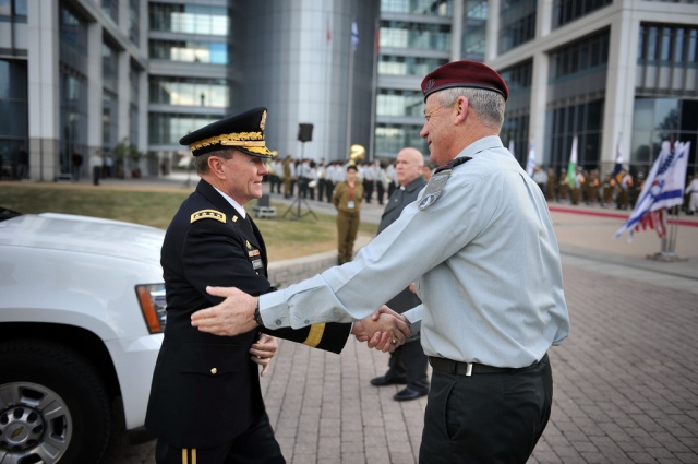 General Martin E. Dempsey Visits Israel, Israel, Israeli, Israel Defense Forces, army, military, Lt. Gen. Benny Gantz, IDF, Chief of Staff